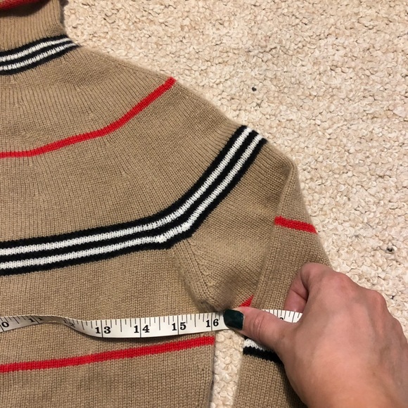 Burberry Icon Striped Cashmere Turtleneck Sweater - Picture 7 of 8